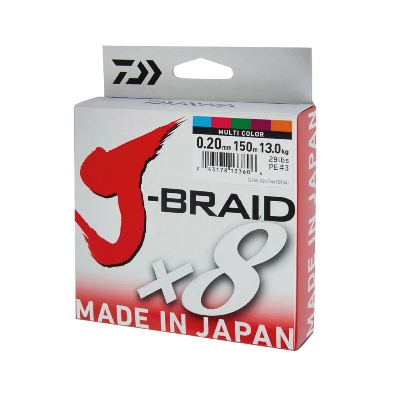 Daiwa J-Braid X8 Multicolor 150m 2 Daiwa J-Braid X8 Multicolor 150m