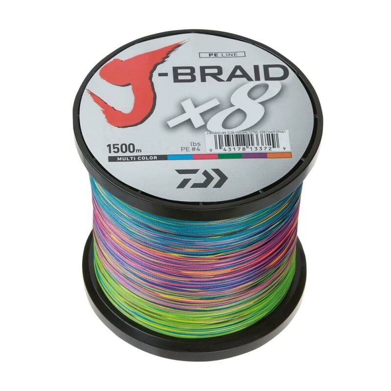 Daiwa J-Braid X8 Multicolor 1500m 0.20mm - 13.0kg