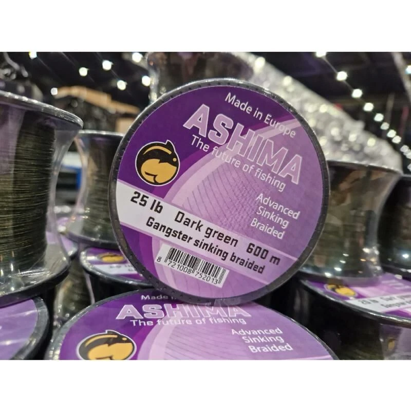 Ashima Gangster 8 Braided Sinking Dark Green 25LB 600M 4 Ashima Gangster 8 Braided Sinking Dark Green 25LB 600M - Afbeelding 2
