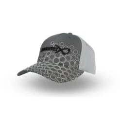 Matrix Hex Print Baseball Cap Grey