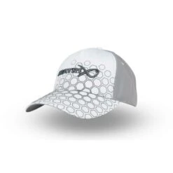 Matrix Hex Print Baseball Cap White